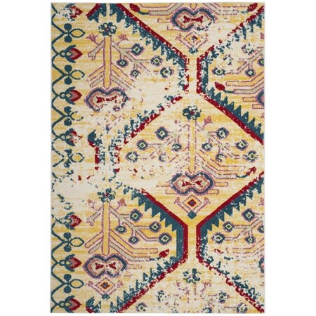 Safavieh Watercolor Medium Rectangle Area Rug Light Yellow & Blue - 5 ft.-3 in. x 7 ft.-6 in. WTC698G-5